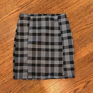 🖤 ImageNation Black & White Plaid Stretch Mini Skirt | Women’s Small | Y2K Vibe